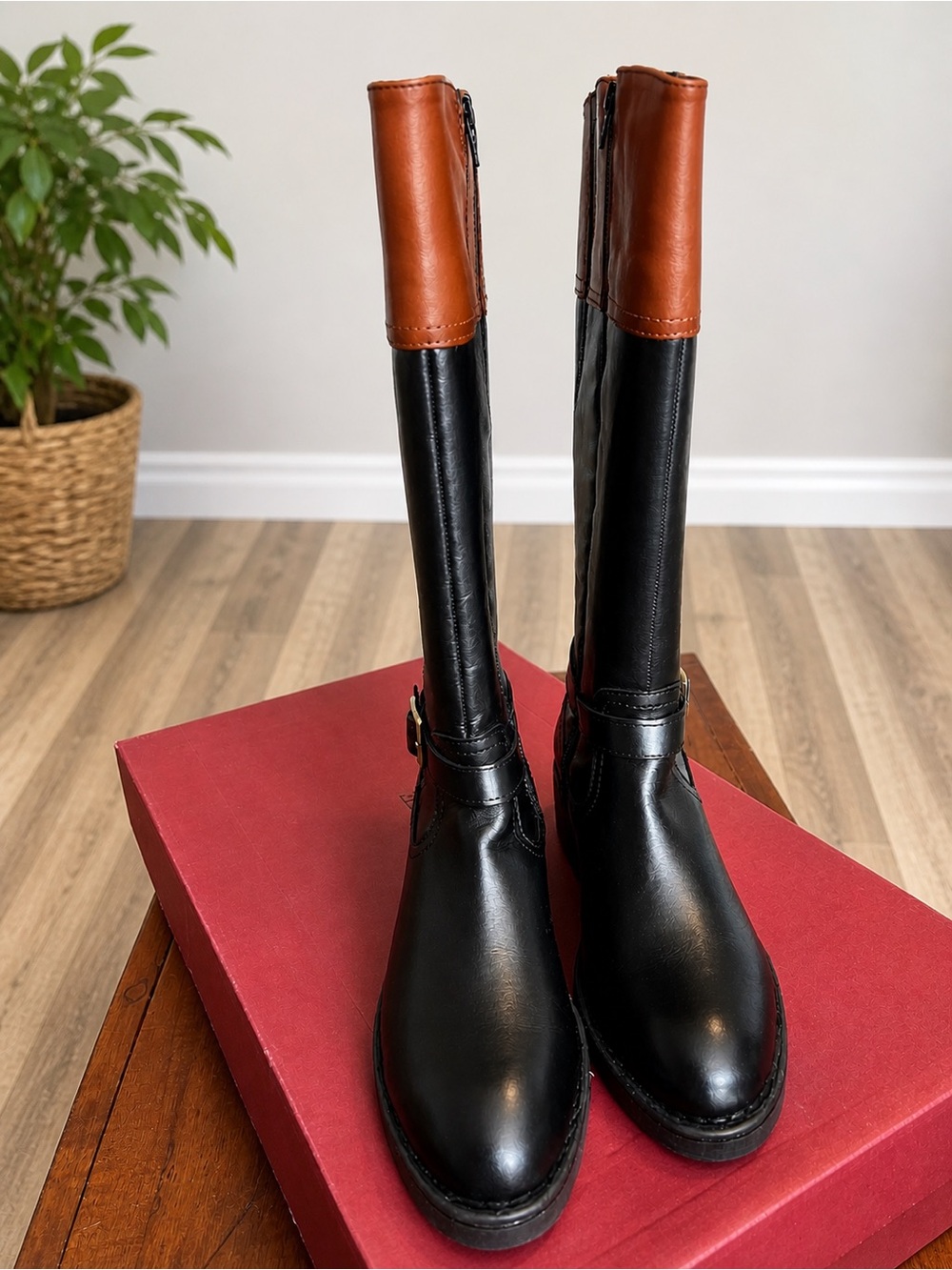 John Romaine Leather Collection Riding Style Boots size 10